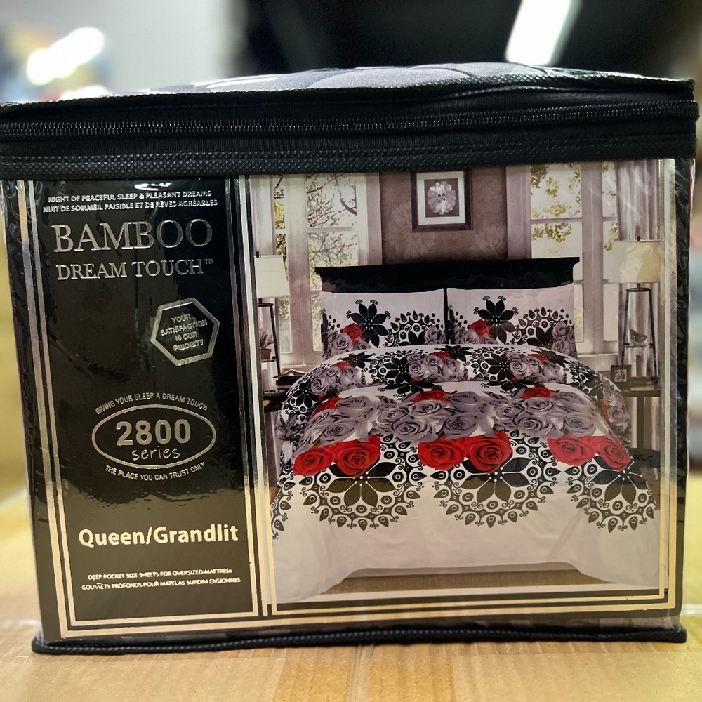 Luxury 4 Piece Queen Size Bamboo Bed Sheet